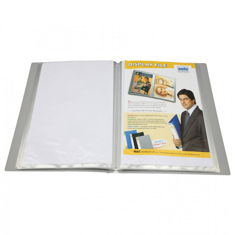 Solo Folder File Buy Solo Display File With 60 Pockets Grey A4 DF 203 Online at Bestomart