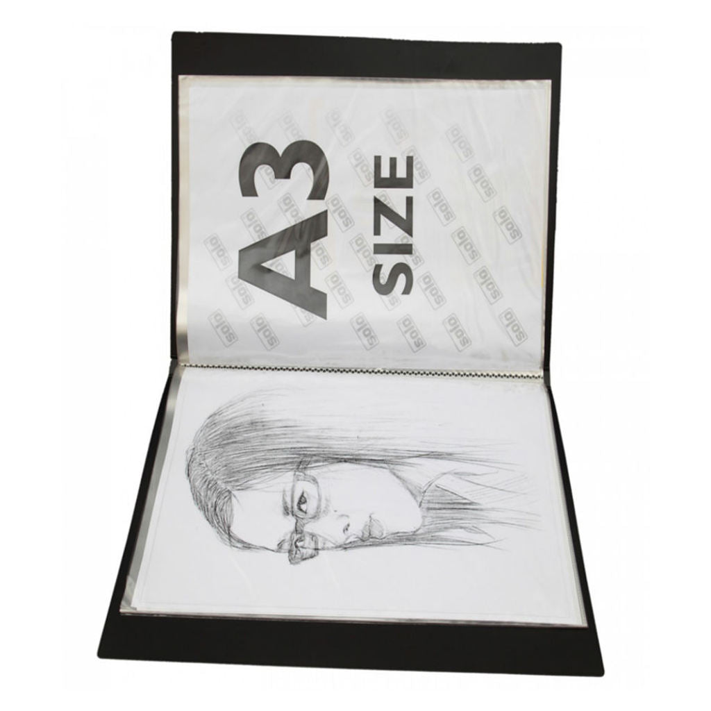 Solo Display File With 20 Pockets Black A3 DF 501