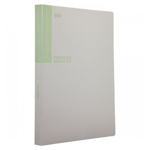 Solo Certificate Display File With 20 Pockets Grey B/4 Size DF 502 