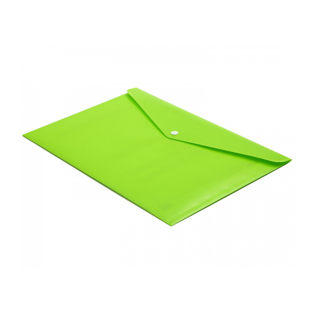 Solo My Clear Bag With Button Closure Opaque Tango Green F/C Size MC 012