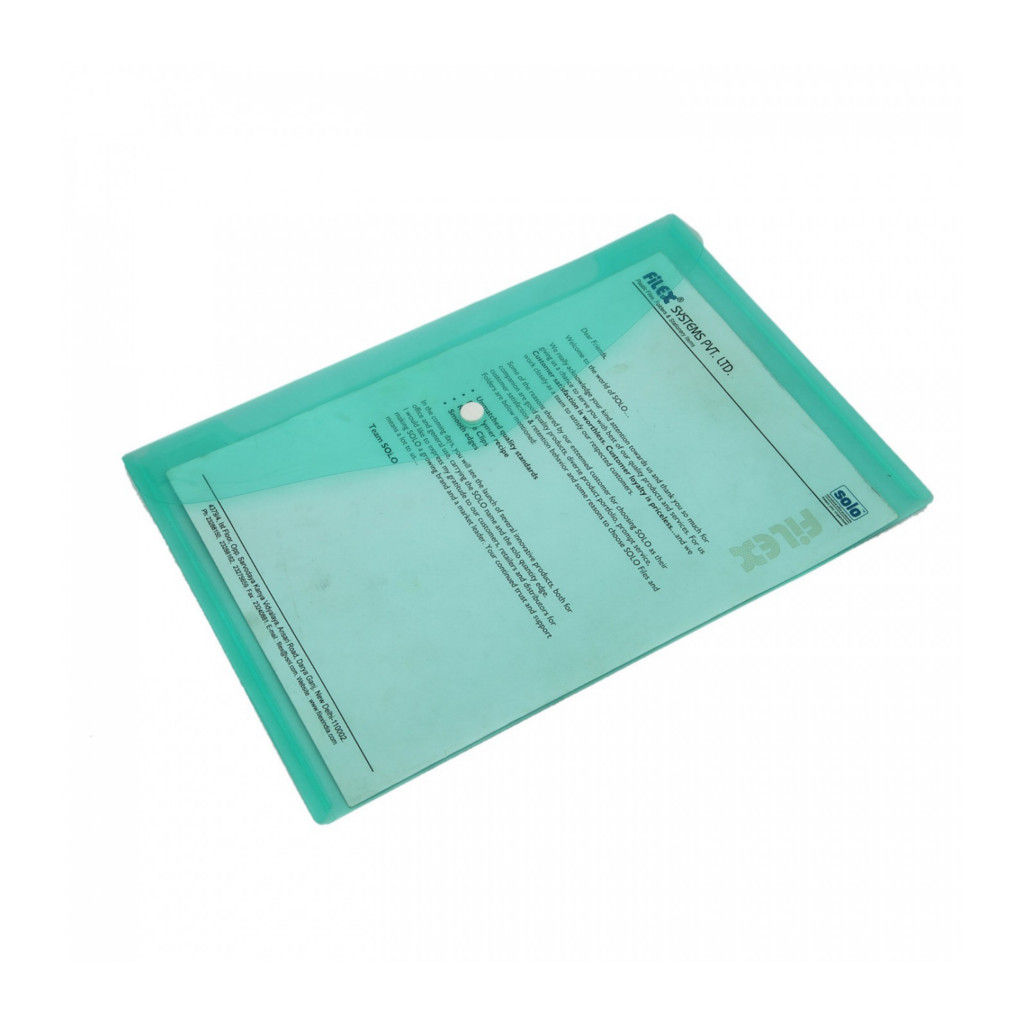 Solo My Clear Bag With Button Closure Transparent White A4 MC 102