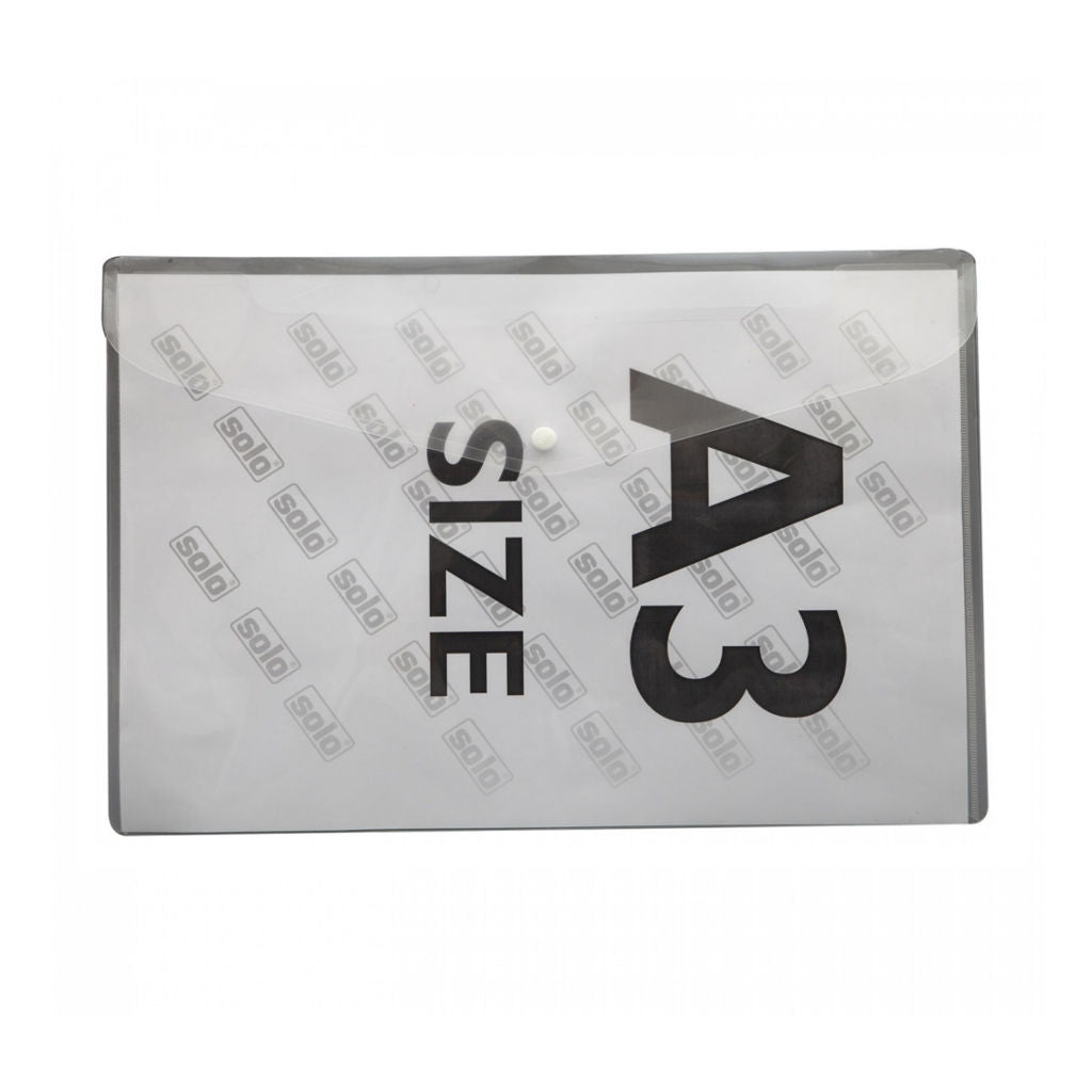 Solo My Clear Bag With Button Closure Transparent White A3 MC 113 