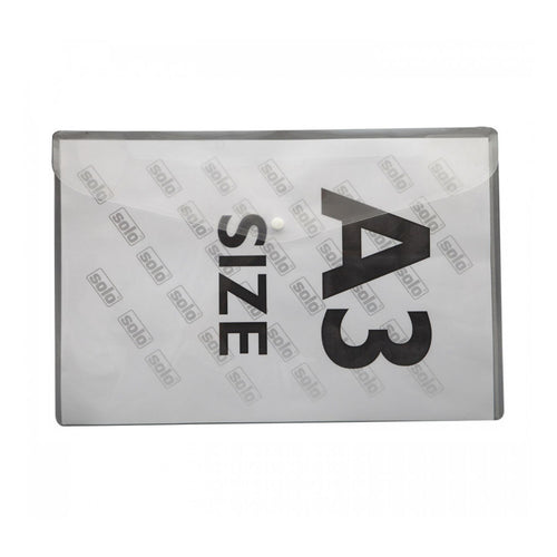 Solo My Clear Bag With Button Closure Transparent White A3 MC 113 