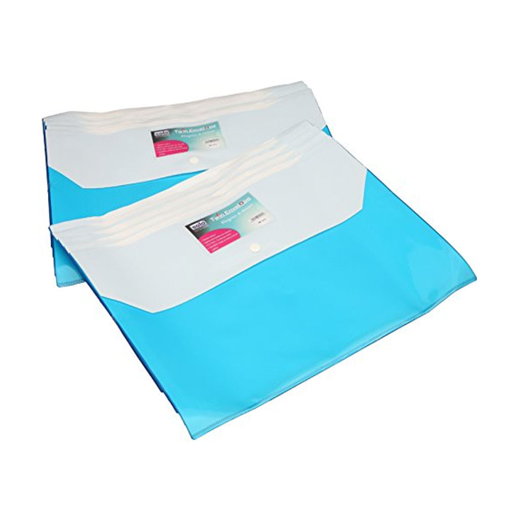 Solo My Clear Bag With Twin Pocket Double Color Transparent Blue F/C Size MC 212