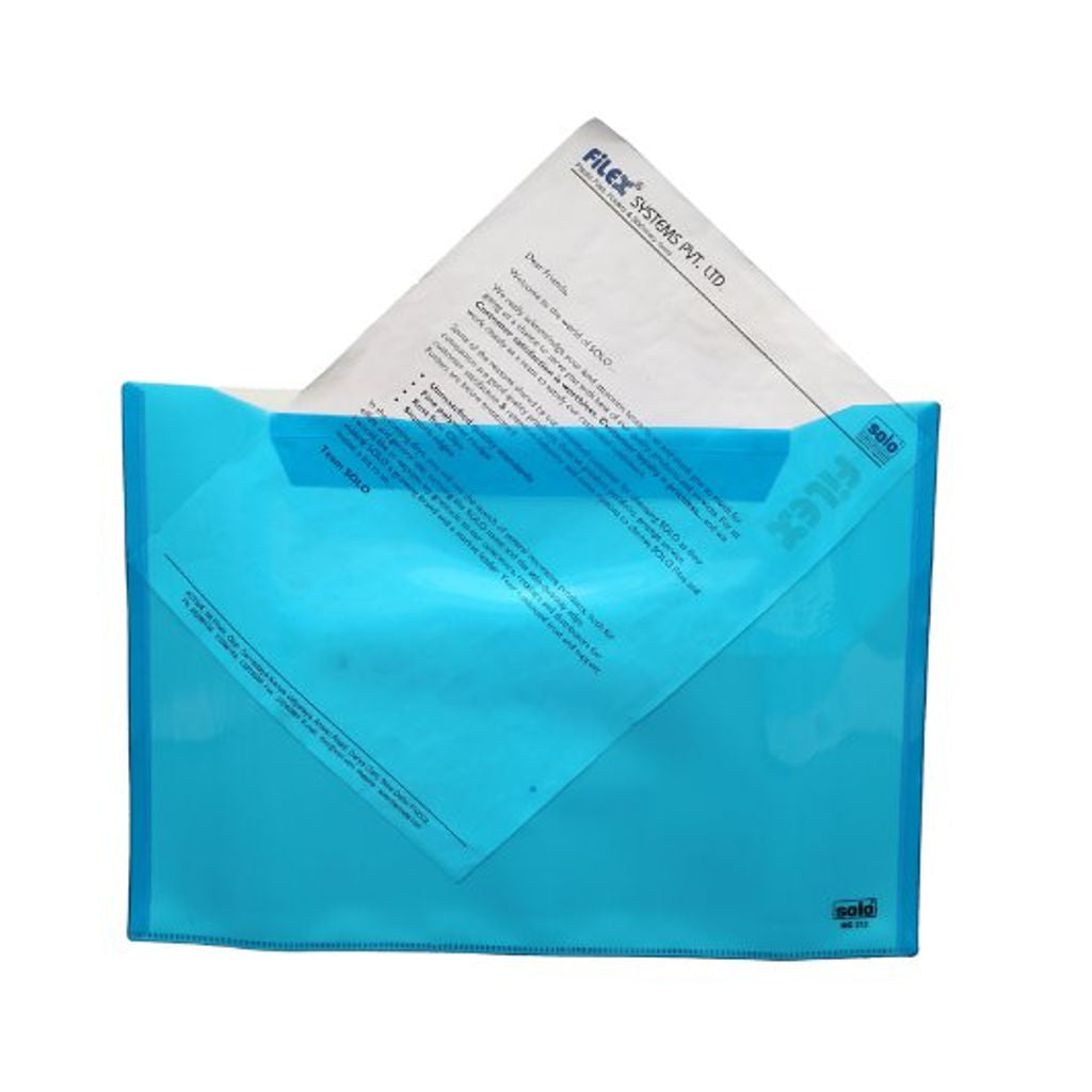Solo My Clear Bag With Twin Pocket Double Color Transparent Blue F/C Size MC 212