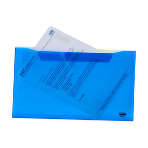 Solo My Clear Bag With Expandable (Twin Pockets With Double Colors) Transparent Blue F/C Size MC 312 