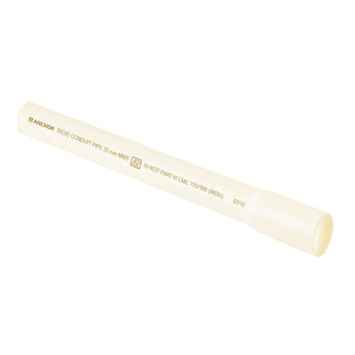 Anchor HMS Socket Type Rigid PVC Conduit Pipe 25mm Ivory CP25SHIV 