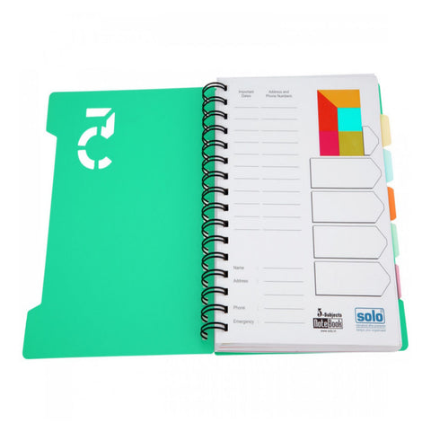 Solo 5-Subjects Note Book 300 Pages Green A5 NA 554 