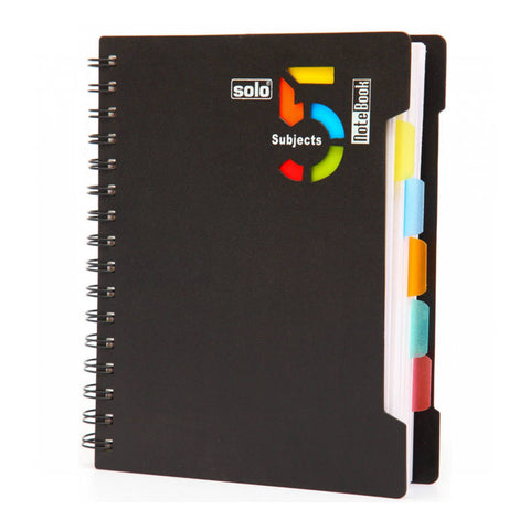 Solo 5-Subjects Note Book 300 Pages Black B5 NB 554 