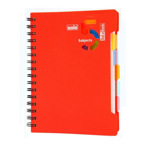 Solo 5-Subjects Note Book 300 Pages Red B5 NB 554 