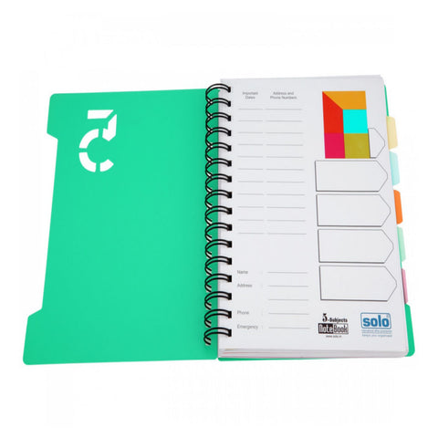 Solo 5-Subjects Note Book 300 Pages Green B5 NB 554 