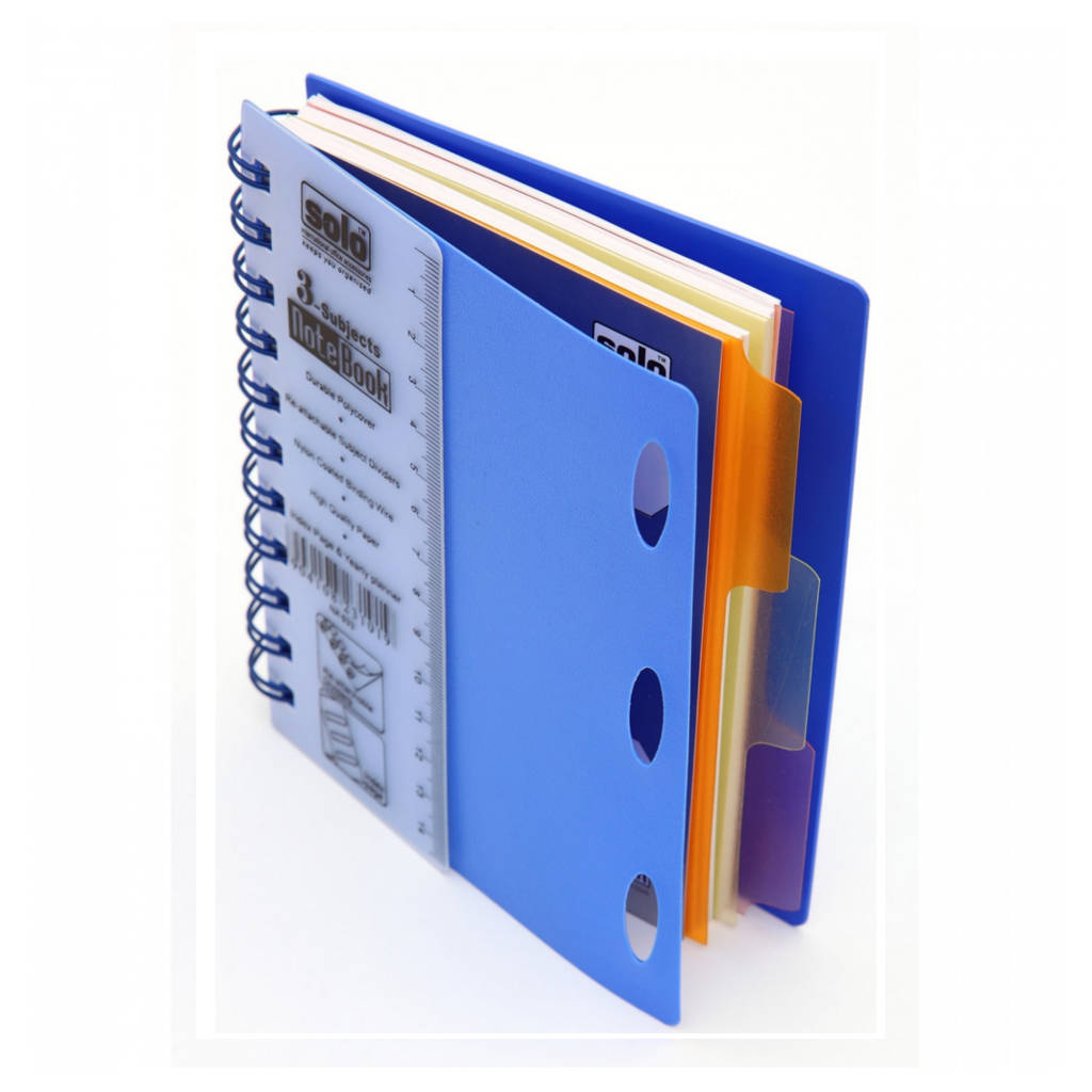 Solo 3-Subject Note Book 240 Pages Blue A6 NA 633