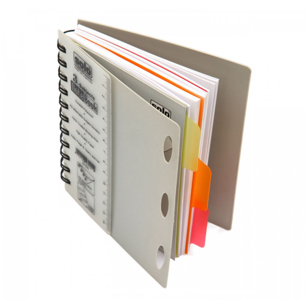 Solo 3-Subject Note Book 240 Pages Grey A6 NA 633