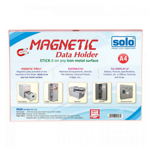 Solo Magnetic Data Folder White A4 MDFA4 