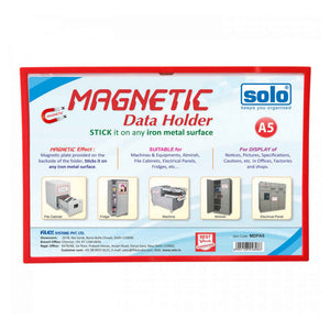Solo Magnetic Data Folder Red A5 MDFA5 