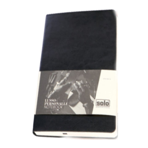 Solo Lusso Personalle Notebook Soft Cover Black Leatherette A5 LPNB1 