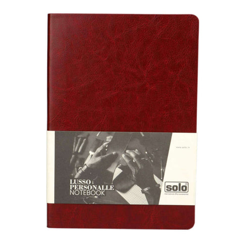 Solo Lusso Personalle Notebook Soft Cover Burgundy Leatherette A5 LPNB1 