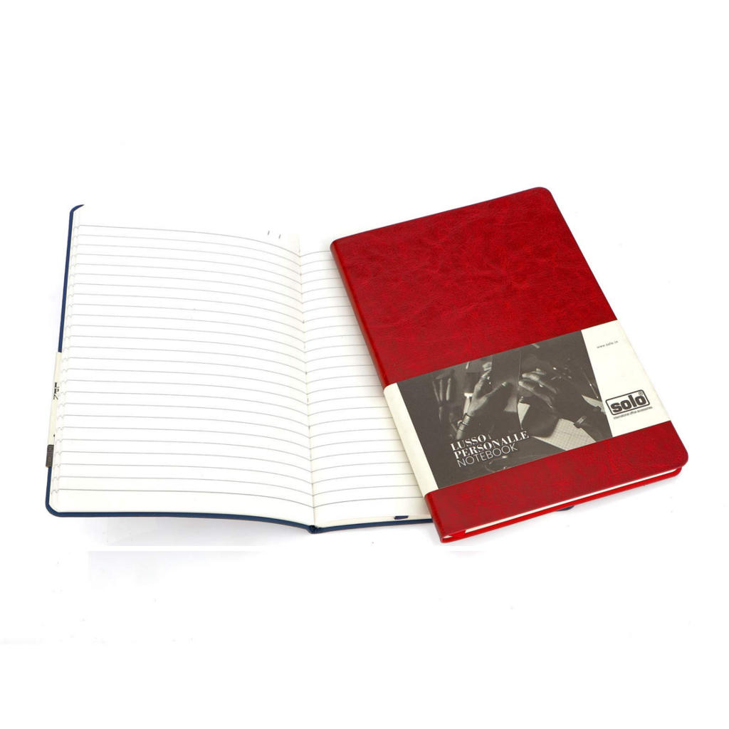 Solo Lusso Personalle Notebook Soft Cover Burgundy Leatherette A5 LPNB1