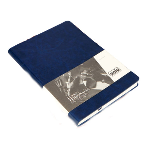 Solo Lusso Personalle Notebook Soft Cover Blue Leatherette A5 LPNB1 