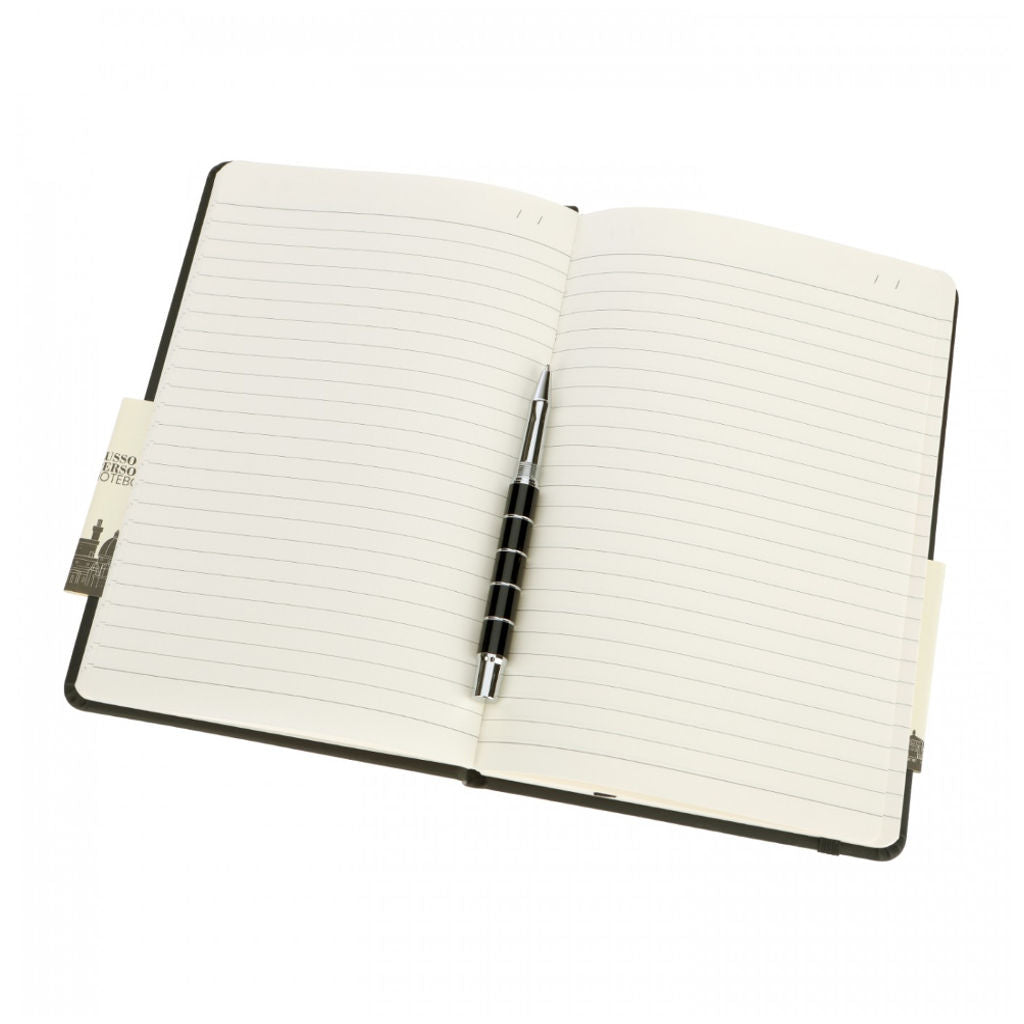 Solo Lusso Personalle Notebook Hard Cover Black Leatherette A5 LPNB2