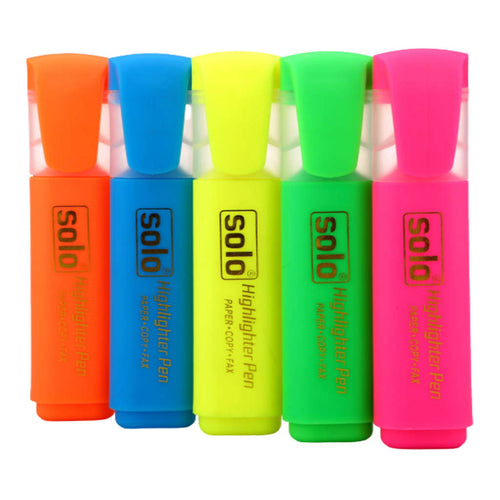 Solo Highlighter Set Of 5 HLFS5 
