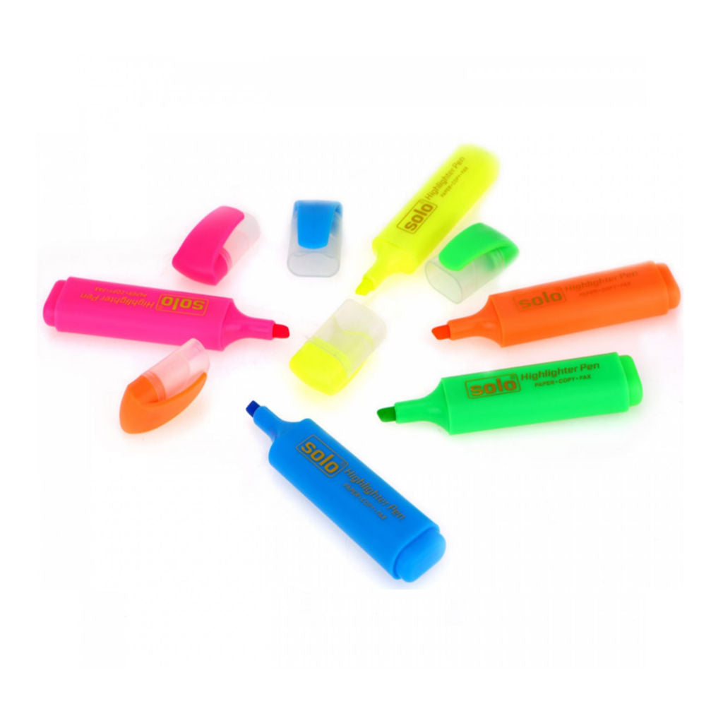 Solo Highlighter Set Of 5 HLFS5