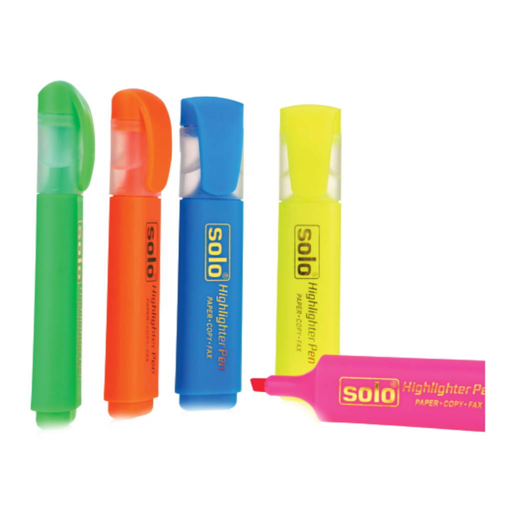 Solo Highlighter Set Of 5 HLFS5