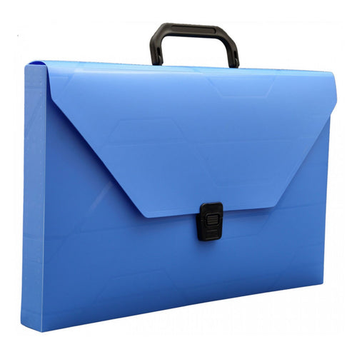 Solo Document Bag With Lock & Handle Blue F/C Size DC 557 