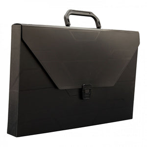Solo Document Bag With Lock & Handle Black F/C Size DC 557 