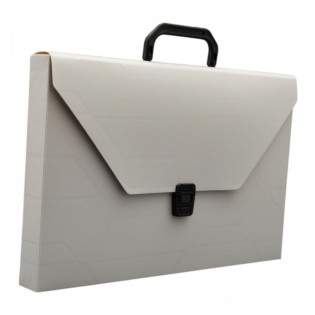 Solo Document Bag With Lock & Handle Grey F/C Size DC 557 