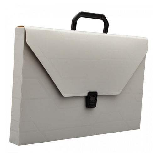 Solo Document Bag With Lock & Handle Grey F/C Size DC 557 
