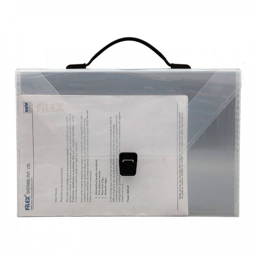 Solo Document Bag With Lock & Handle Super Line White F/C Size DC 557 