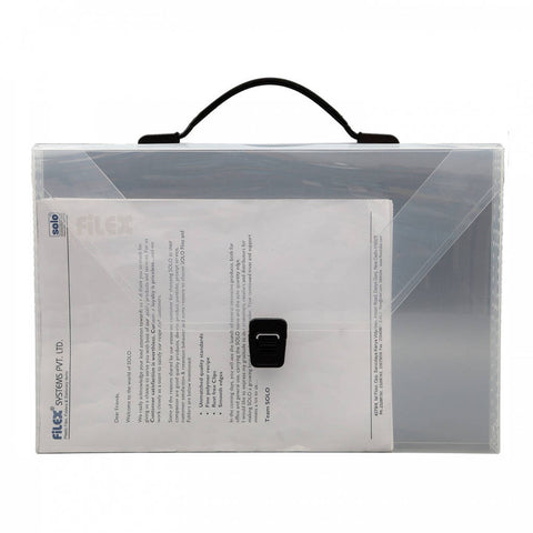 Solo Document Bag With Lock & Handle Super Line White F/C Size DC 557 