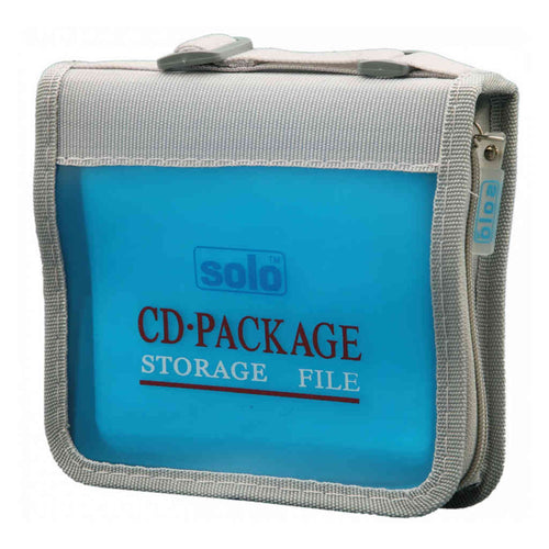 Solo Computer CD Wallet Zipper Frosted Blue CD 032 
