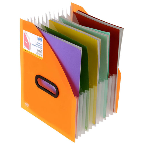 Solo Desktop Expanding Document Holder Frosted Orange A4 FS 401 
