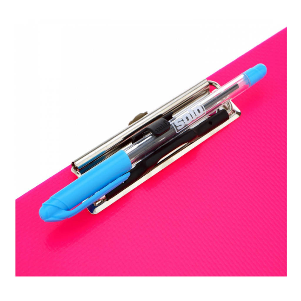 Solo Pen Catch Clip Pad Neon Pink F/C Size SB 003