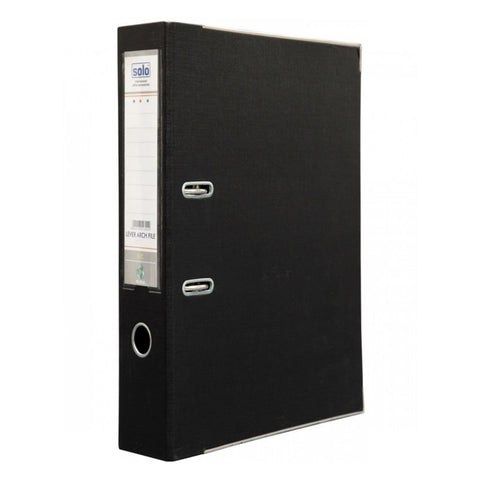 Solo Lever Arch File Black 3 Inch Ring A4 LA 502 