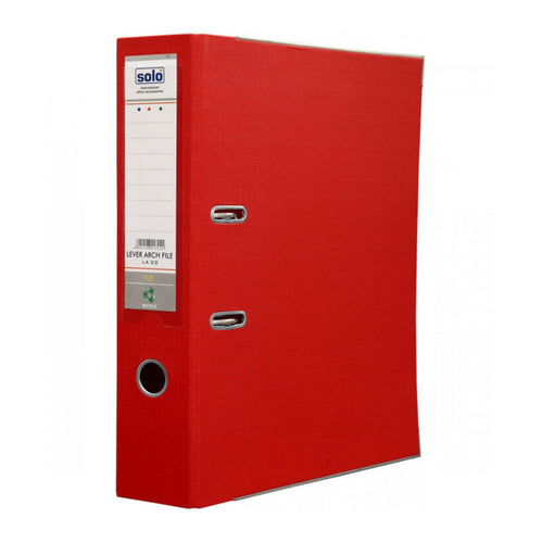 Solo Lever Arch File Red 3 Inch Ring F/C Size LA 512 