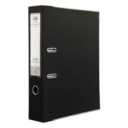 Solo Lever Arch File Black 3 Inch Ring F/C Size LA 512 