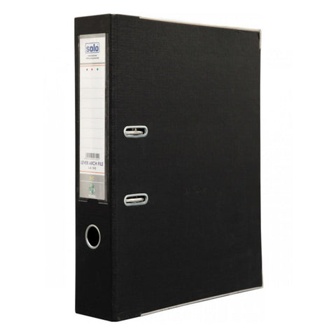 Solo Lever Arch File Black 3 Inch Ring F/C Size LA 512 