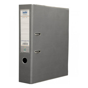 Solo Lever Arch File Grey 3 Inch Ring F/C Size LA 512 