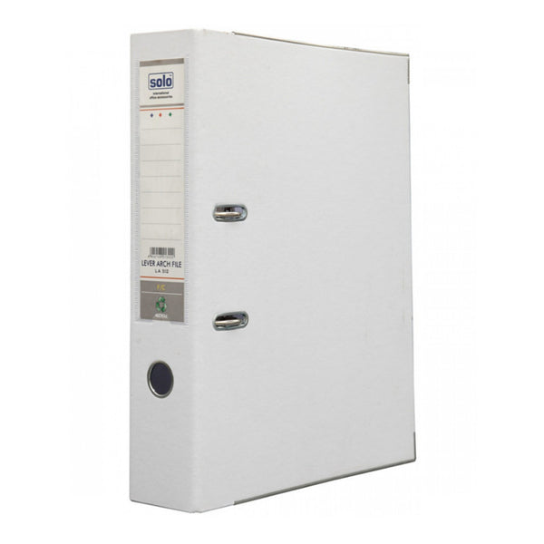 Buy Solo Lever Arch File White 3 Inch Ring F/C Size LA 512 Online at ...