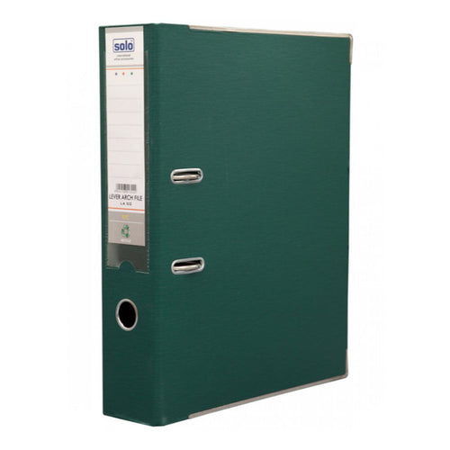 Solo Lever Arch File Green 3 Inch Ring F/C Size LA 512 