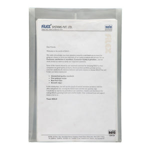 Solo Document Bag With String Transparent White A4 CH 104 