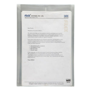 Solo Document Bag With String Transparent White F/C Size CH 114 