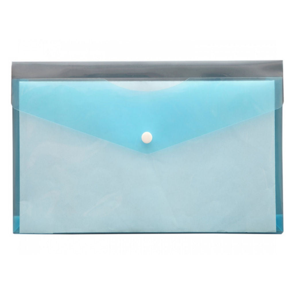 Solo Cheque bag With Button closure Transparent Blue Chq Size CH 108 