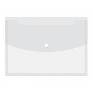 Solo Document bag With Expanding Button Transparent White A4 CH 105 