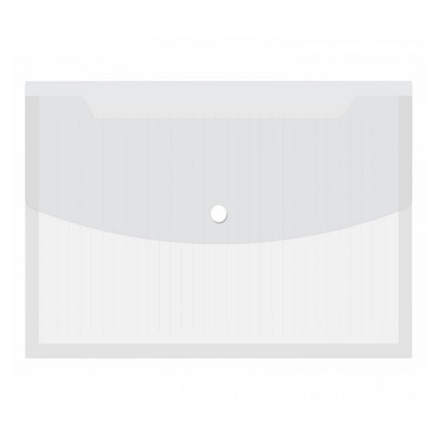 Solo Document bag With Expanding Button Transparent White A4 CH 105 