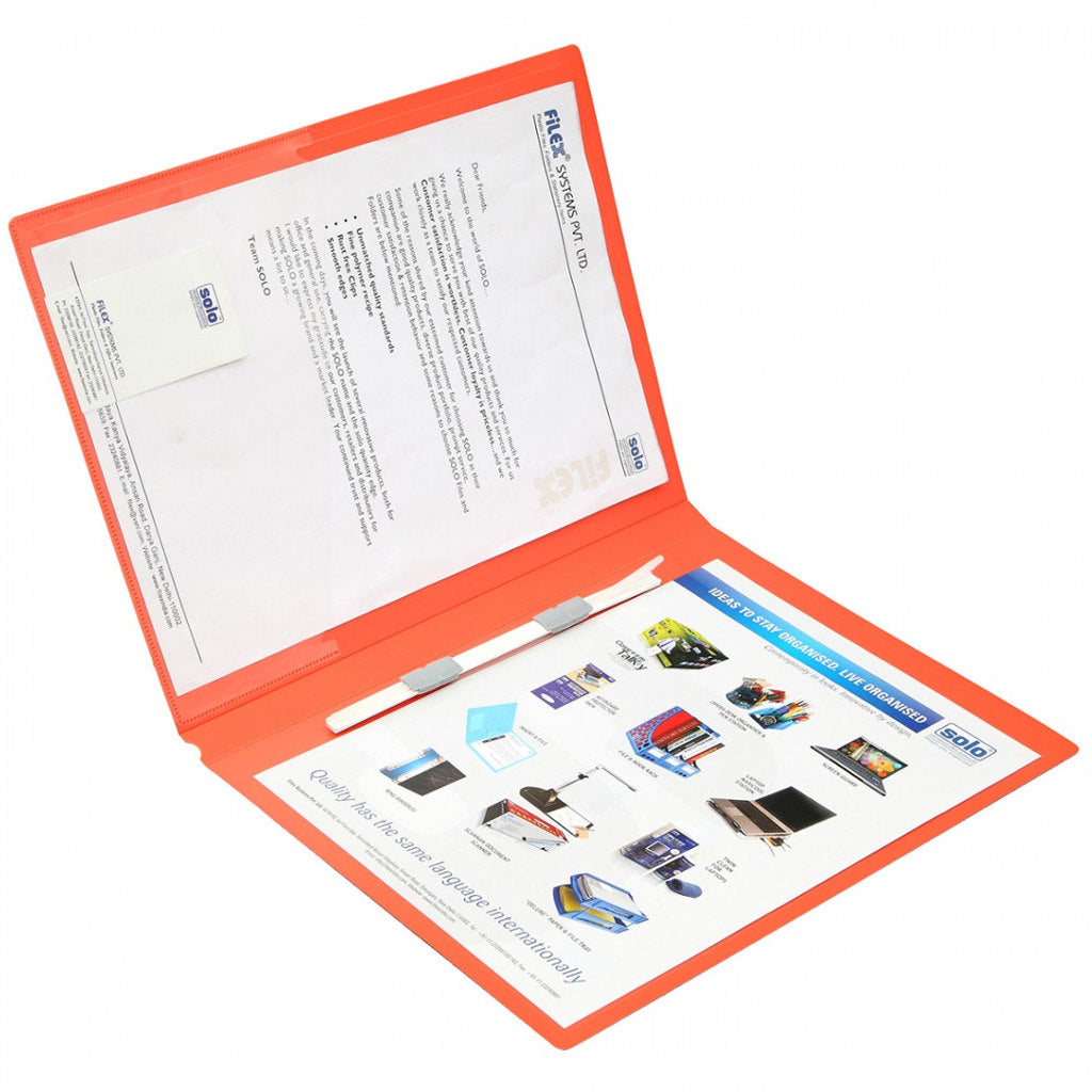 Solo Delux Clip File Orange A4 DC 101
