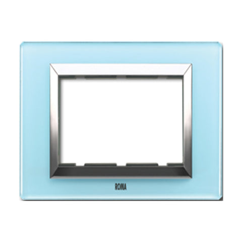 Anchor Roma Classic Vetro Glass Plates Aqua Blue